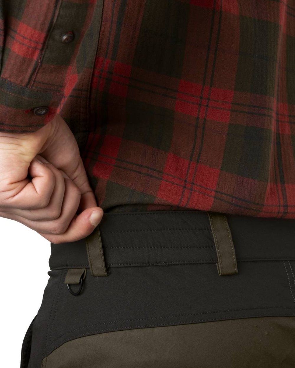 Grizzly Brown Meteorite Coloured Seeland Elm Trousers on white background 