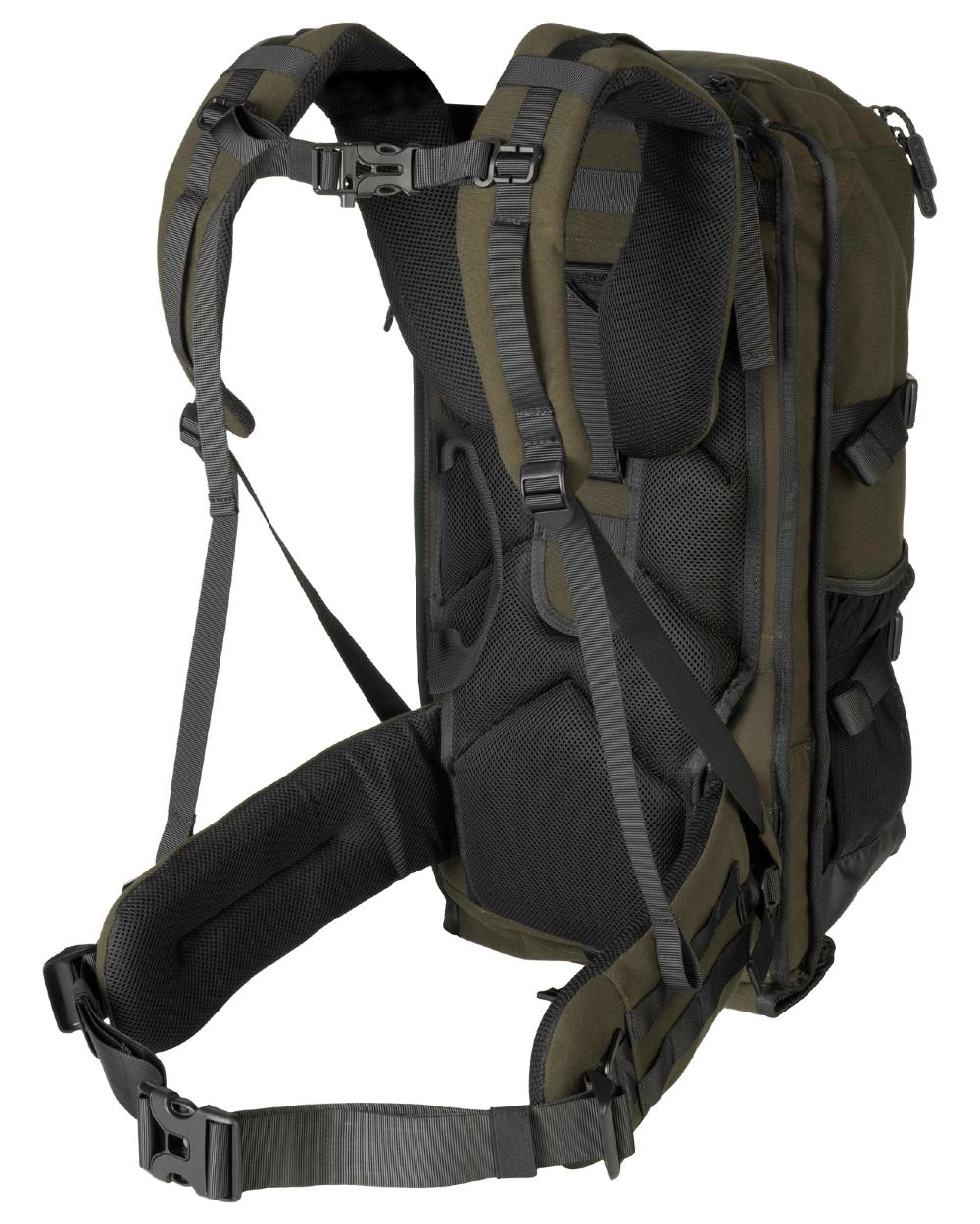 Pine Green coloured Seeland Enduro Backpack on white background 