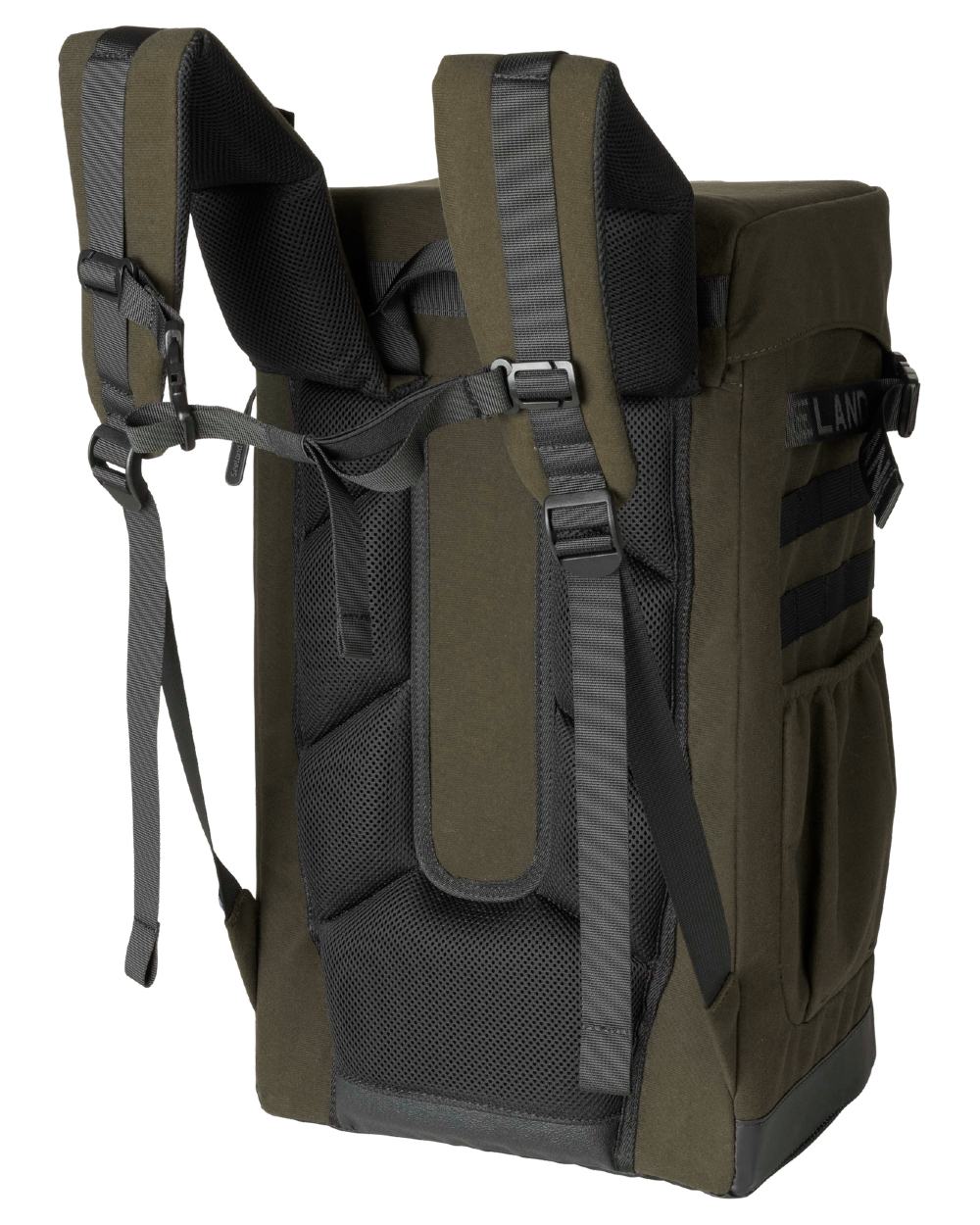 Pine Green coloured Seeland Enduro Chair Backpack on white background 