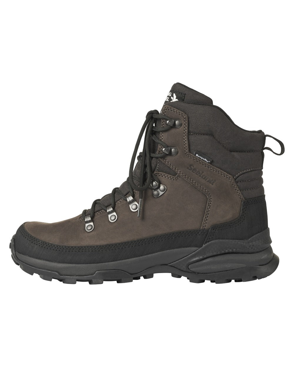 Dark Brown coloured Seeland Enduro Explore Mid Boots on white background 
