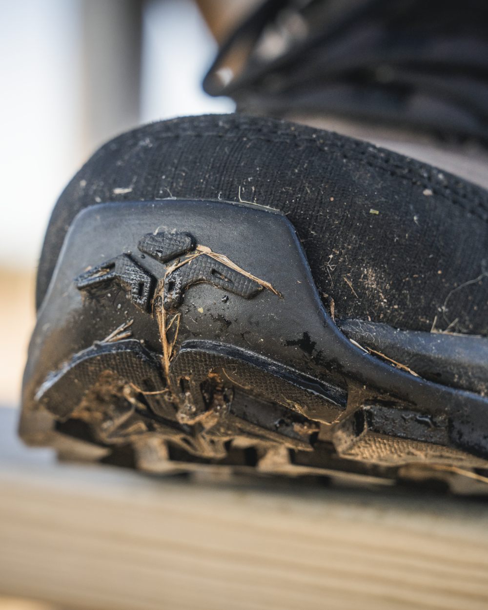 Dark Brown coloured Seeland Enduro Explore Mid Boots on forest background 