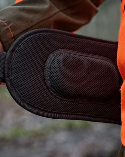 Pine Green coloured Seeland Enduro Utility Waist Pack on forest background 