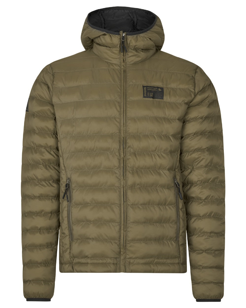 Military Olive coloured Seeland Fahrenheit Jacket on white background 
