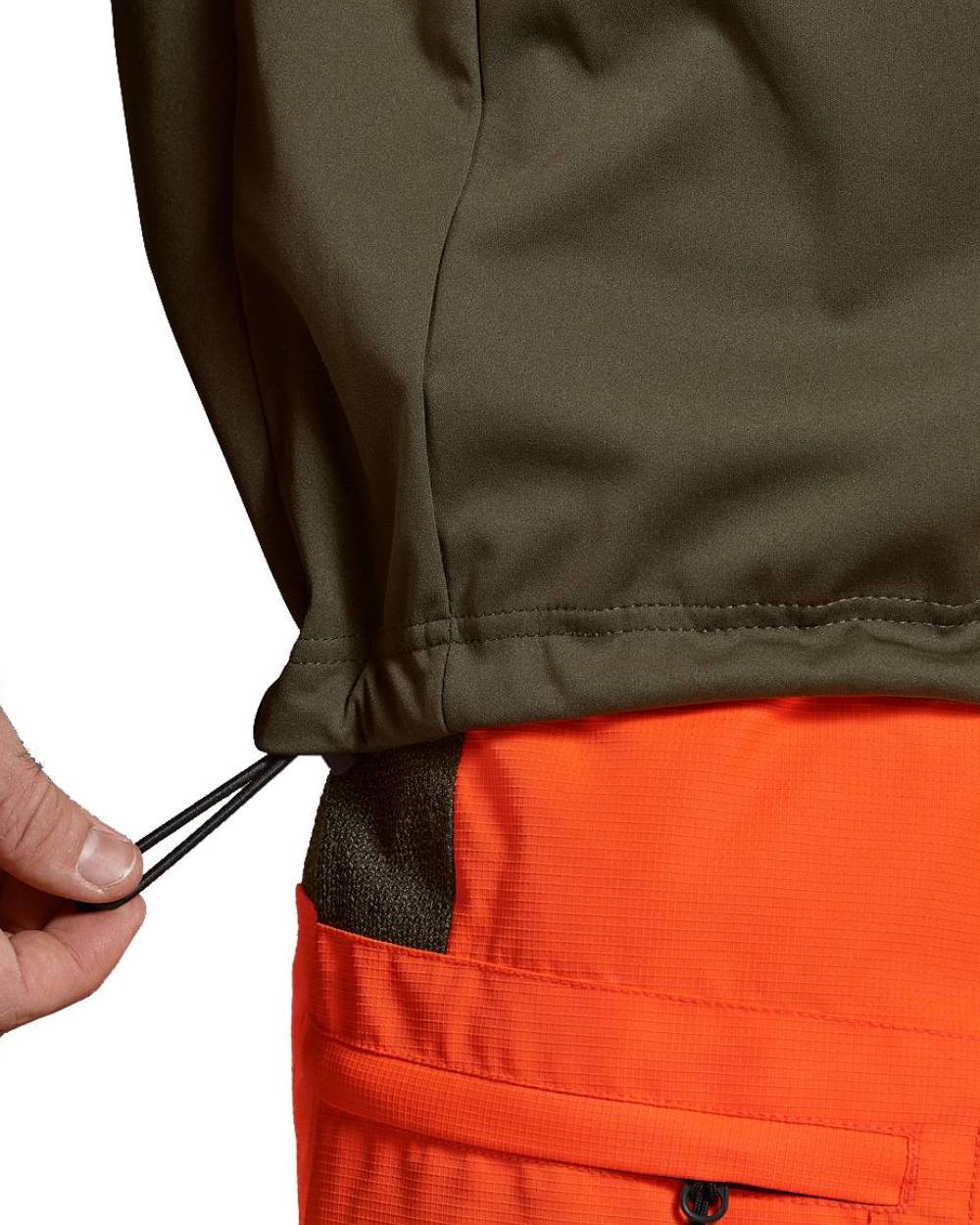 Hi-Vis Orange Coloured Seeland Force Advanced Softshell Jacket on white background 