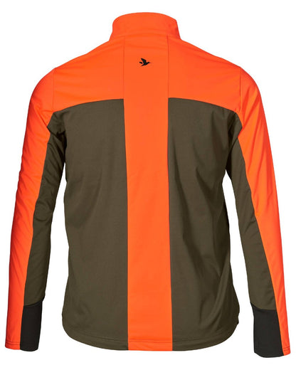Hi-Vis Orange Coloured Seeland Force Advanced Softshell Jacket on white background 