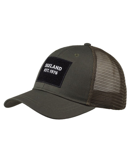 Grape Leaf Coloured Seeland Granite Trucker Cap on white background 