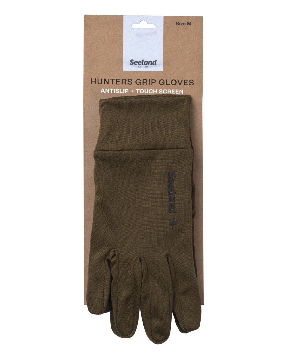 Pine Green Coloured Seeland Grip Gloves on white background 