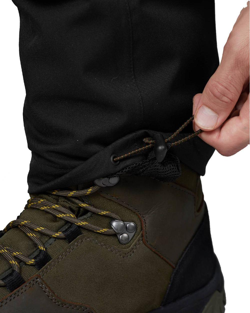 Black Coloured Seeland Hawker Light Explore Trousers on white background 