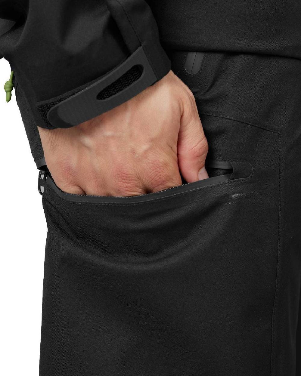 Black Coloured Seeland Hawker Light Explore Trousers on white background 