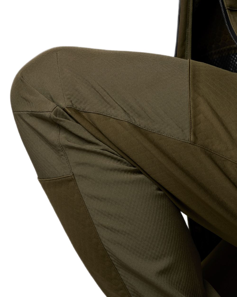 Pine Green Coloured Seeland Hawker Shell II Waterproof Trousers on white background 