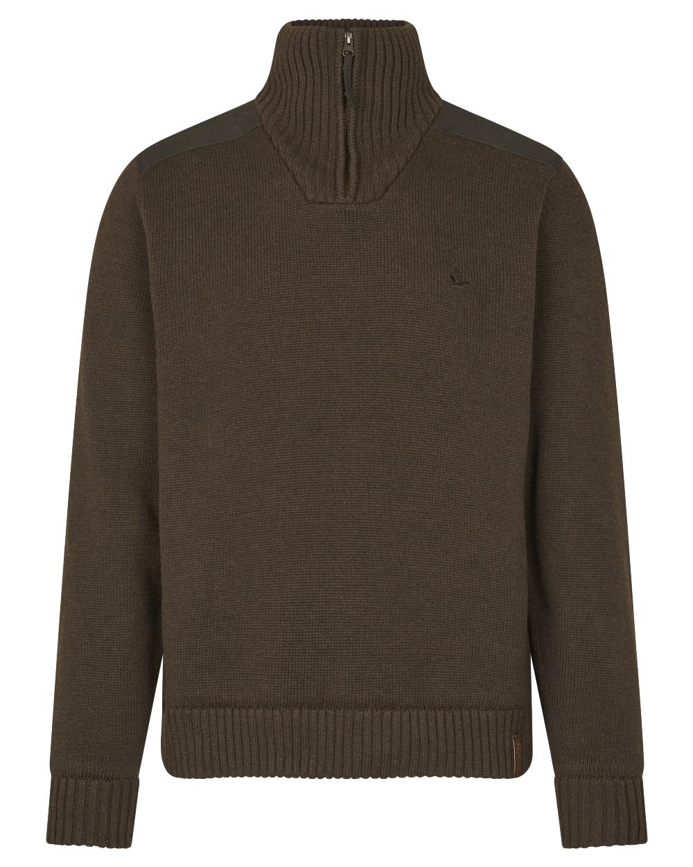 Dark Brown Coloured Seeland Haze Windbreaker Knit On A White Background 