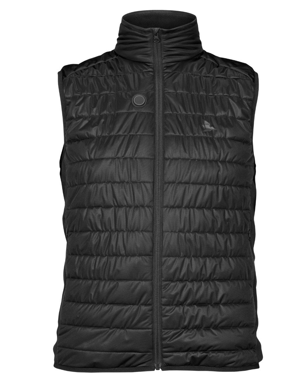 Black Coloured Seeland Heat Quilted Waistcoat on White background 