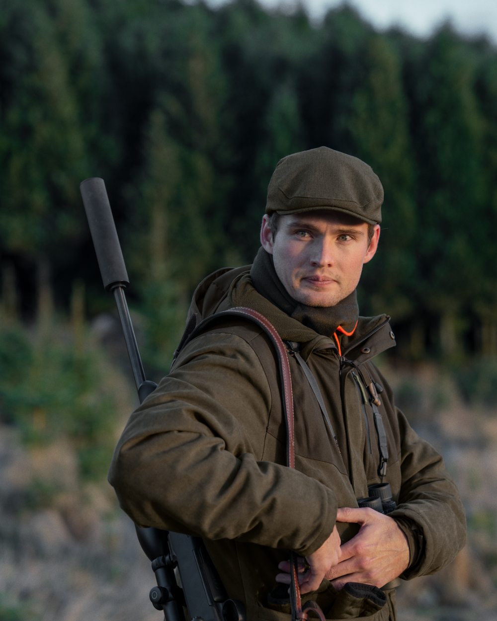 Grizzly Brown Coloured Seeland Helt II Waterproof Jacket on outdoor background 