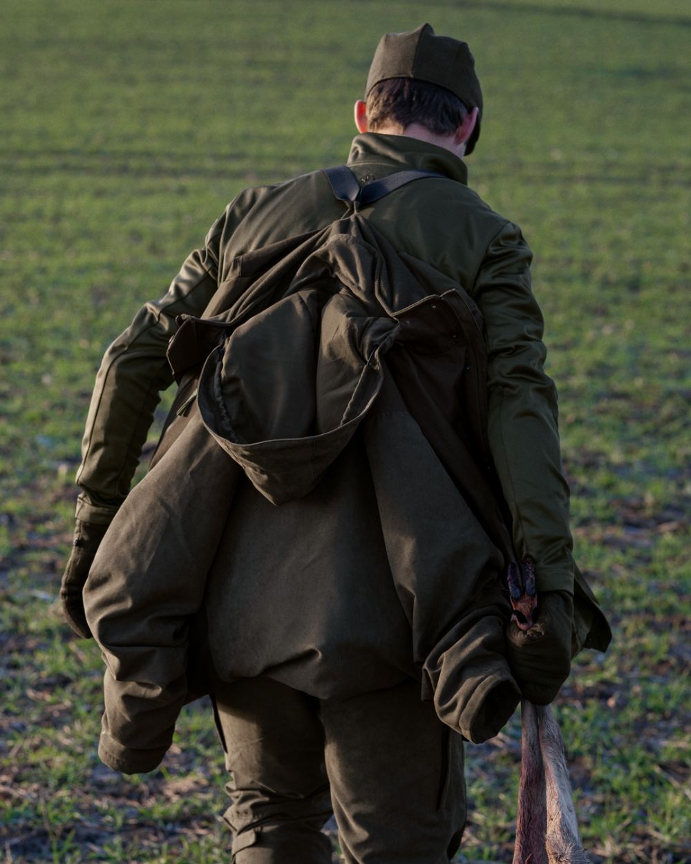 Grizzly Brown Coloured Seeland Helt II Waterproof Jacket on outdoor background 