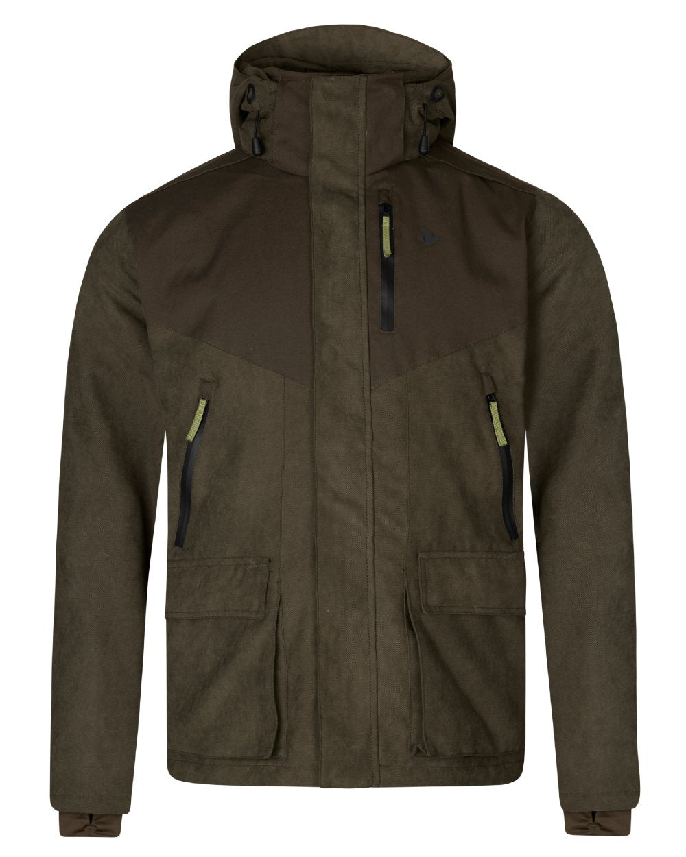 Grizzly Brown Coloured Seeland Helt II Waterproof Jacket on White background 