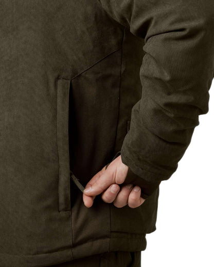 Grizzly Brown Coloured Seeland Helt II Waterproof Jacket on White background 