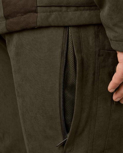 Grizzly Brown Coloured Seeland Helt II Waterproof Trousers on white background 