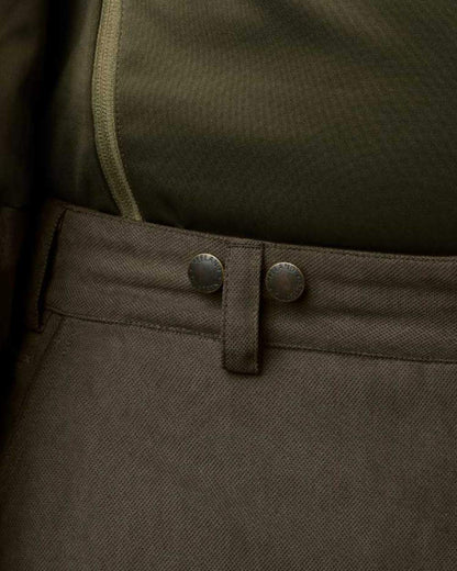 Grizzly Brown Coloured Seeland Helt II Waterproof Trousers on white background 