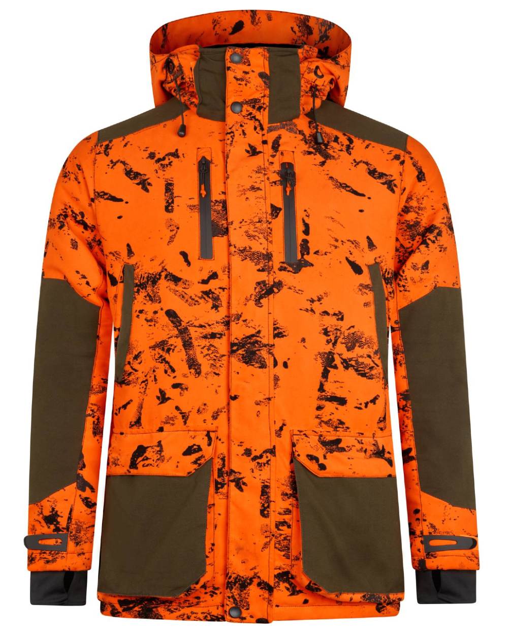 InVis Orange Blaze Coloured Seeland Helt Shield Jacket on white background 