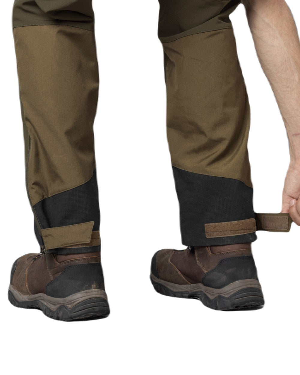 Military Olive Pine Green Coloured Seeland Hemlock Trousers on white background 