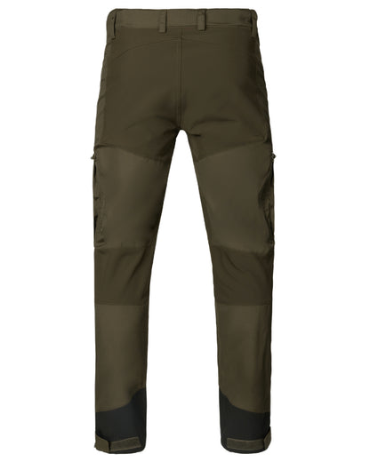 Pine Green Grizzly Brown Coloured Seeland Hemlock Trousers on white background 