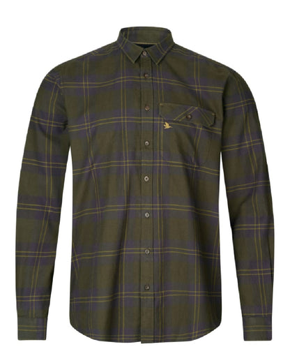 Dark Olive Coloured Seeland Highseat Shirt on white background 