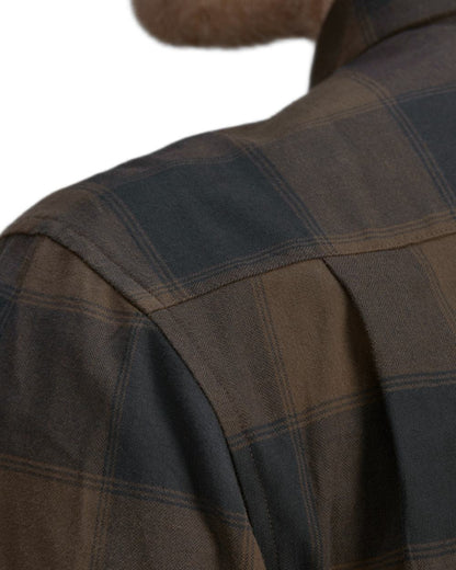 Hunter Brown Coloured Seeland Highseat Shirt on white background 