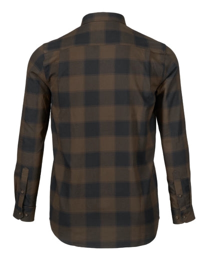 Hunter Brown Coloured Seeland Highseat Shirt on white background 