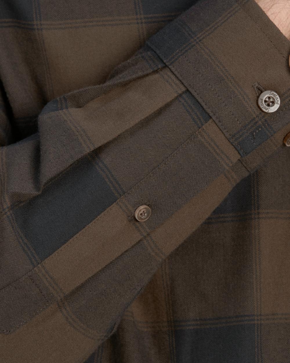 Hunter Brown Coloured Seeland Highseat Shirt on white background 