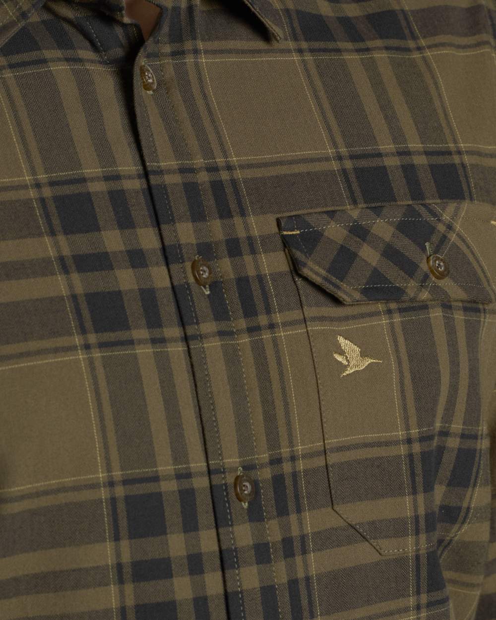 Hunter Green Coloured Seeland Highseat Shirt on white background 