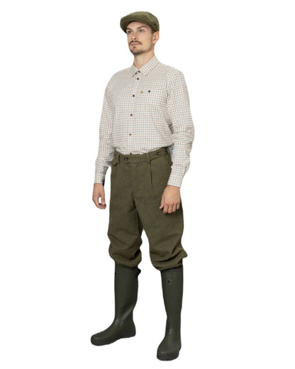 Moss Green Coloured Seeland Hillside Breeks on white background 