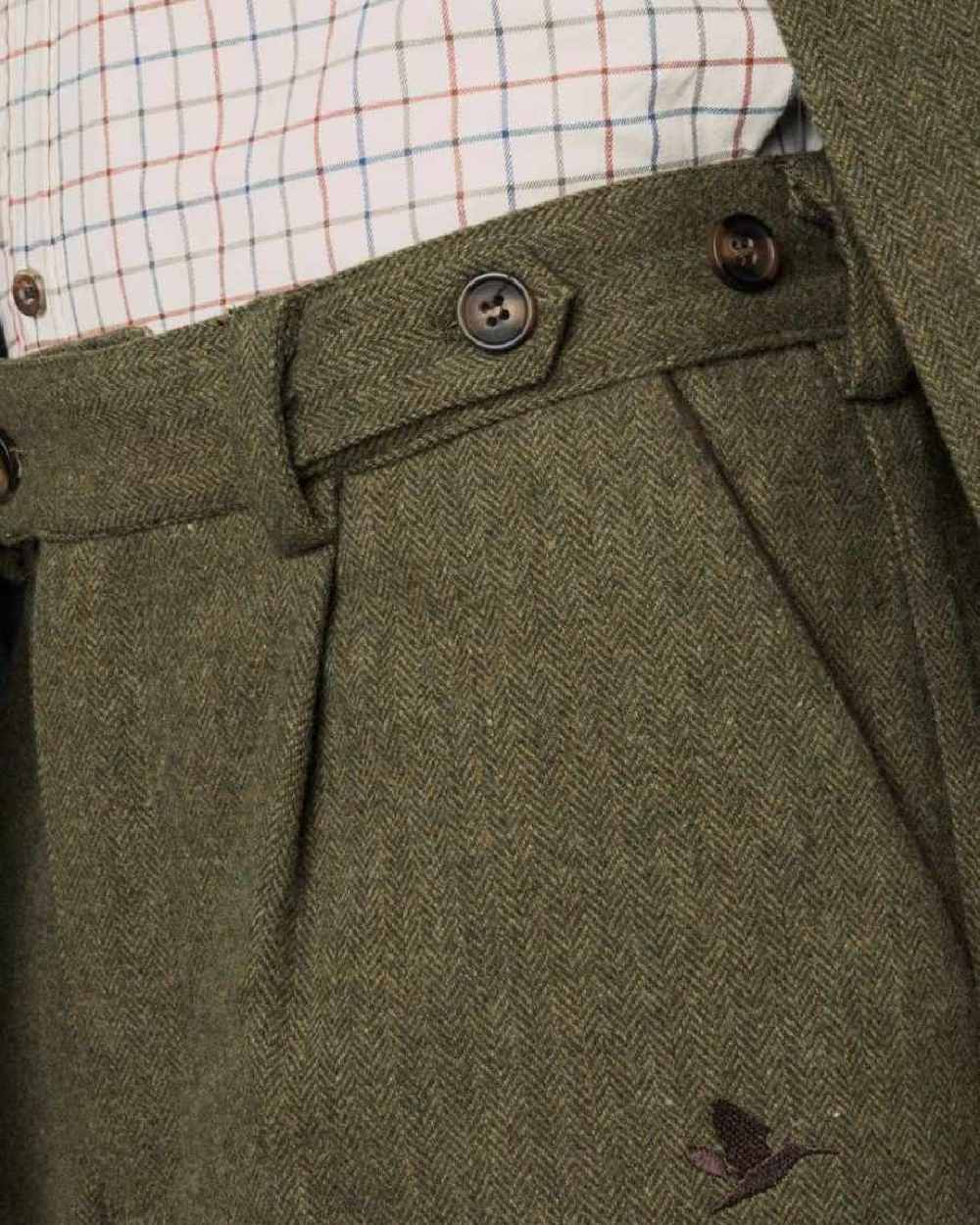 Moss Green Coloured Seeland Hillside Breeks on white background 