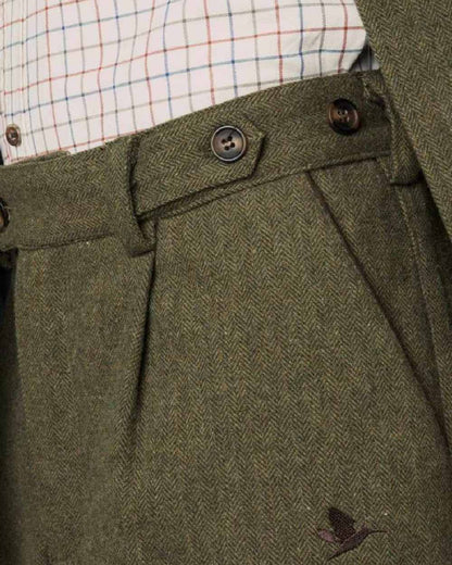 Moss Green Coloured Seeland Hillside Breeks on white background 