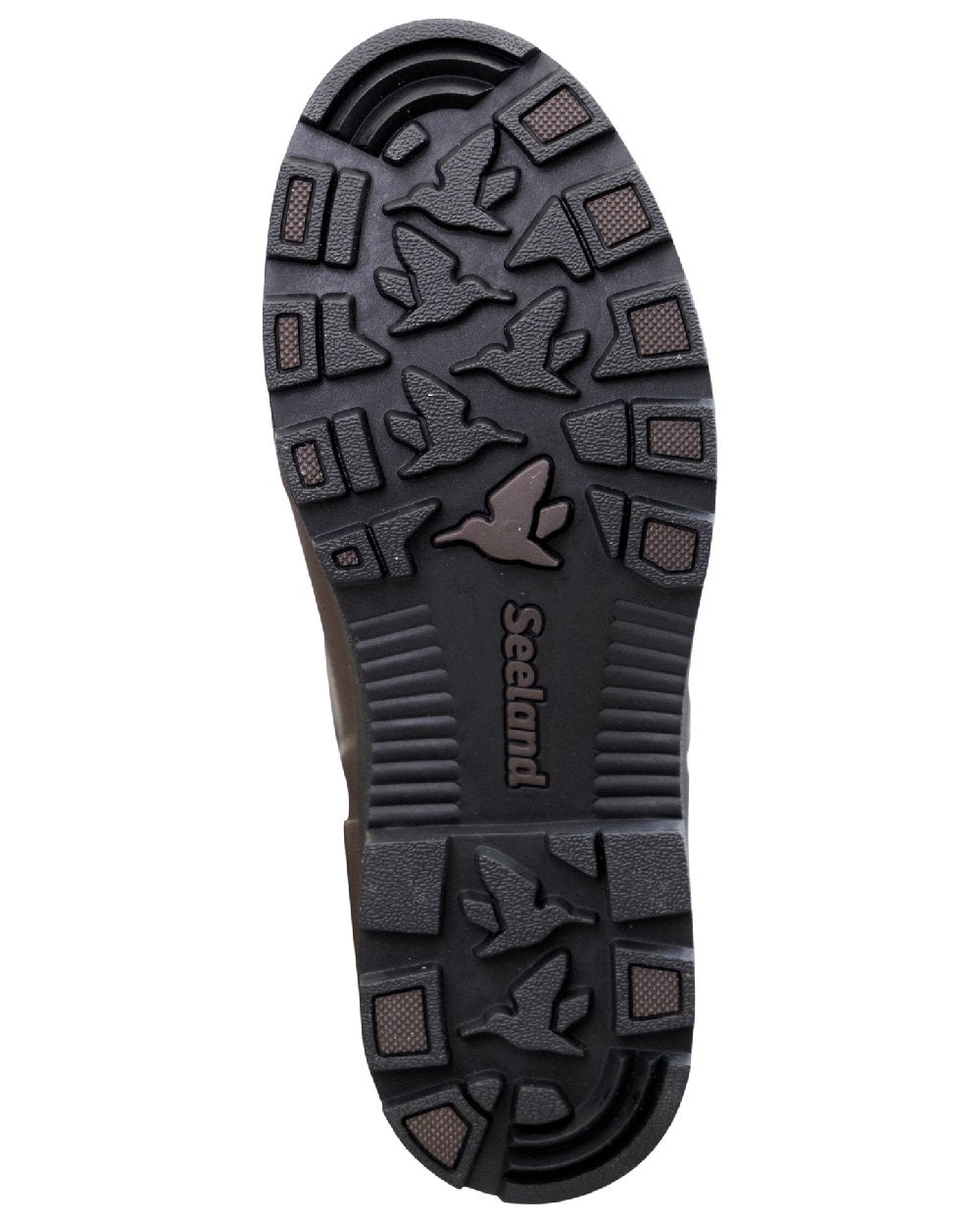 Dark Brown Coloured Seeland Hillside Flex Wellingtons on white background 