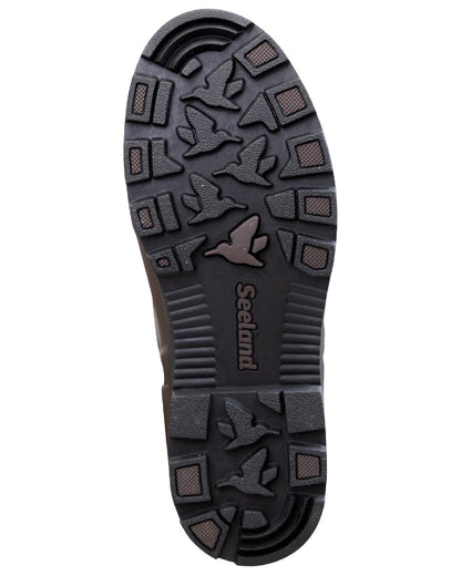 Dark Brown Coloured Seeland Hillside Flex Wellingtons on white background 