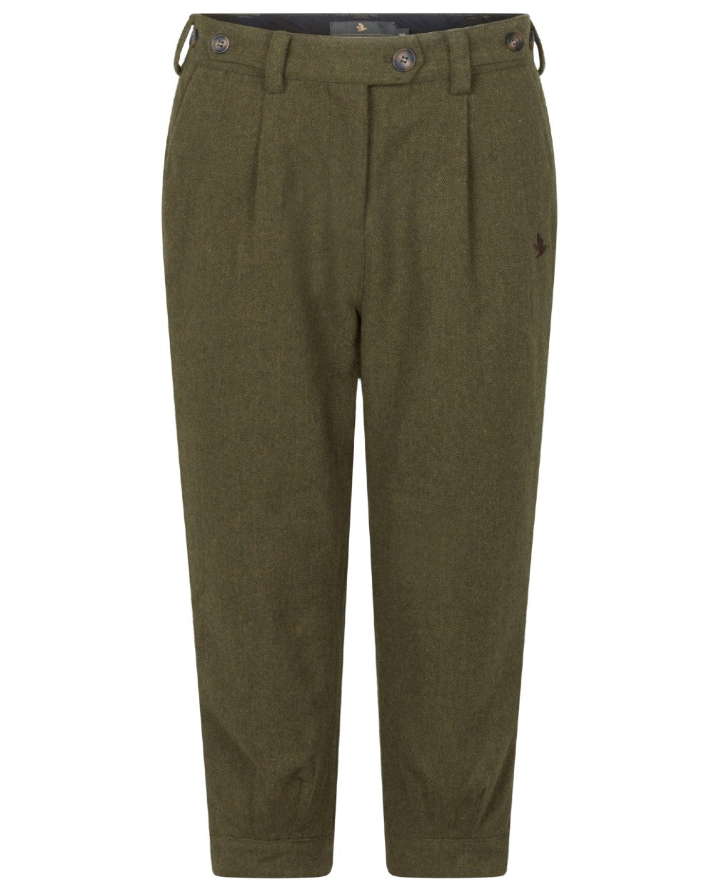 Moss Green Coloured Seeland Hillside Harriet Breeks on white background 