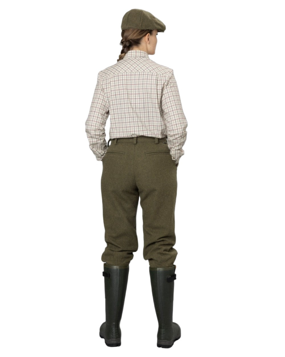 Moss Green Coloured Seeland Hillside Harriet Breeks on white background 