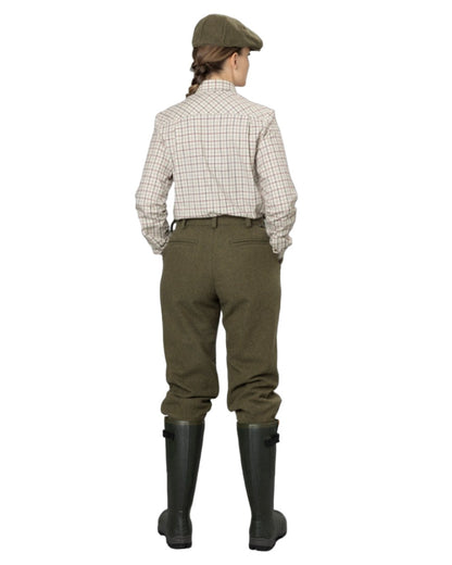 Moss Green Coloured Seeland Hillside Harriet Breeks on white background 