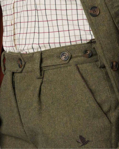 Moss Green Coloured Seeland Hillside Harriet Breeks on white background 