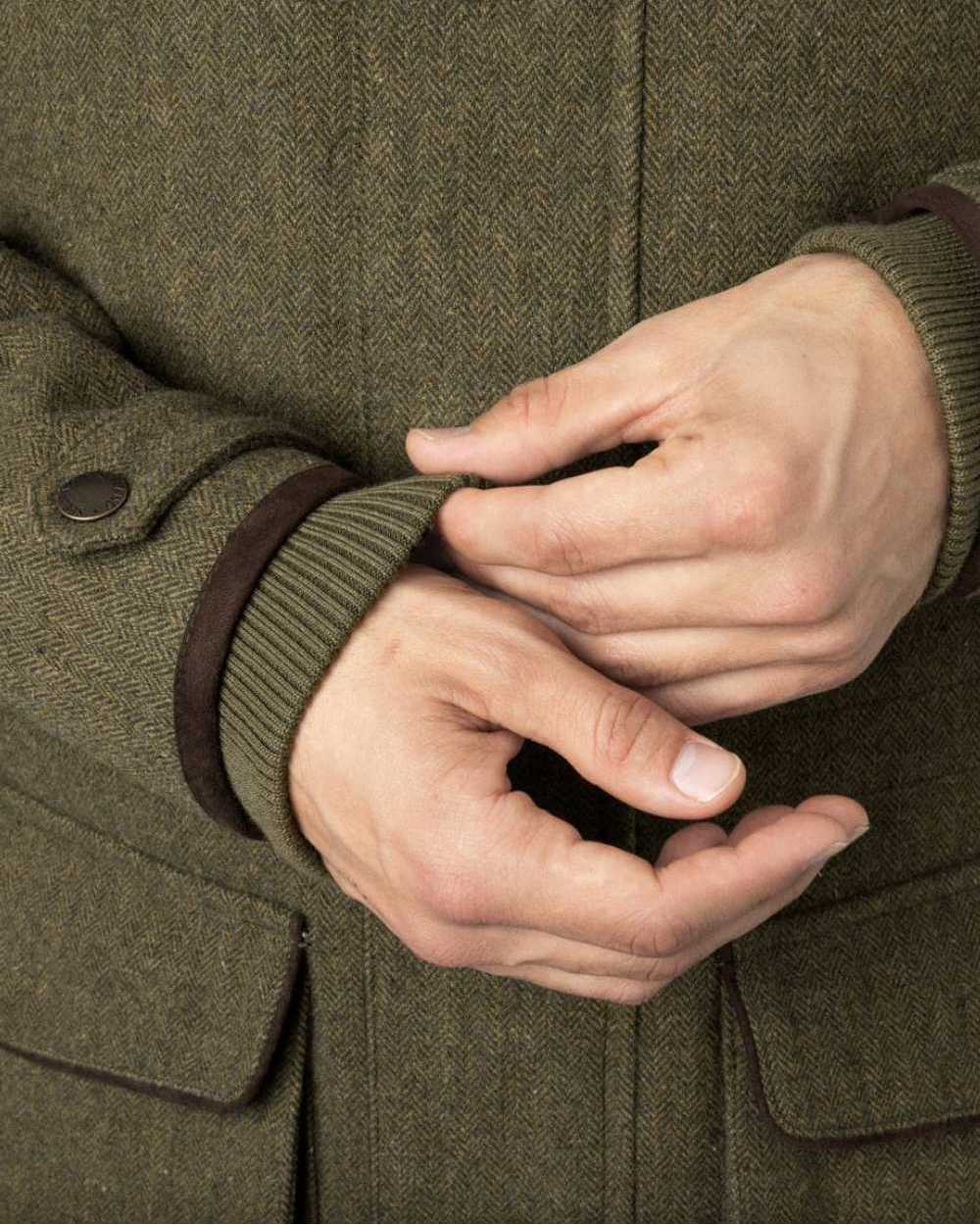 Moss Green Coloured Seeland Hillside Jacket on white background 