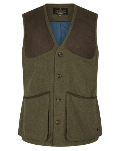 Moss Green Coloured Seeland Hillside Waistcoat on white background 