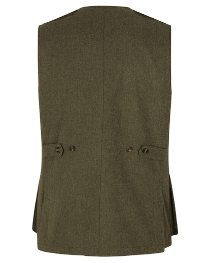 Moss Green Coloured Seeland Hillside Waistcoat on white background 