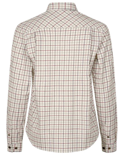 Cabernet Blue Check Coloured Seeland Kerry Shooting Shirt on white background 