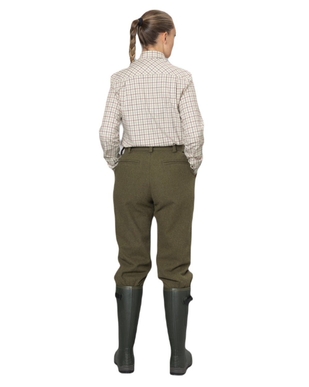 Cabernet Blue Check Coloured Seeland Kerry Shooting Shirt on white background 