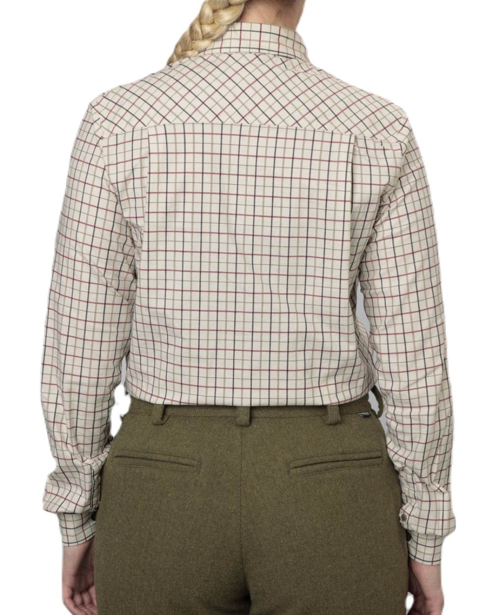 Cabernet Blue Check Coloured Seeland Kerry Shooting Shirt on white background 