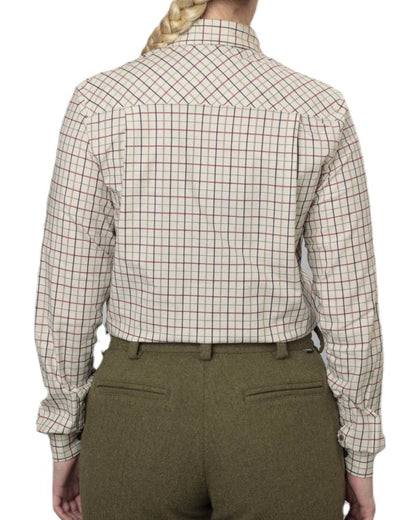 Cabernet Blue Check Coloured Seeland Kerry Shooting Shirt on white background 