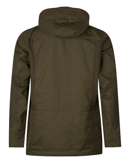 Pine Green Dark Brown Coloured Seeland Key-Point Elements Jacket on white background 