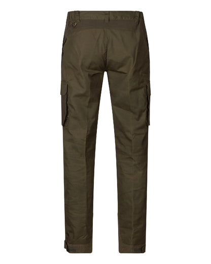 Pine Green Dark Brown Coloured Seeland Key-Point Elements Trousers on white background 