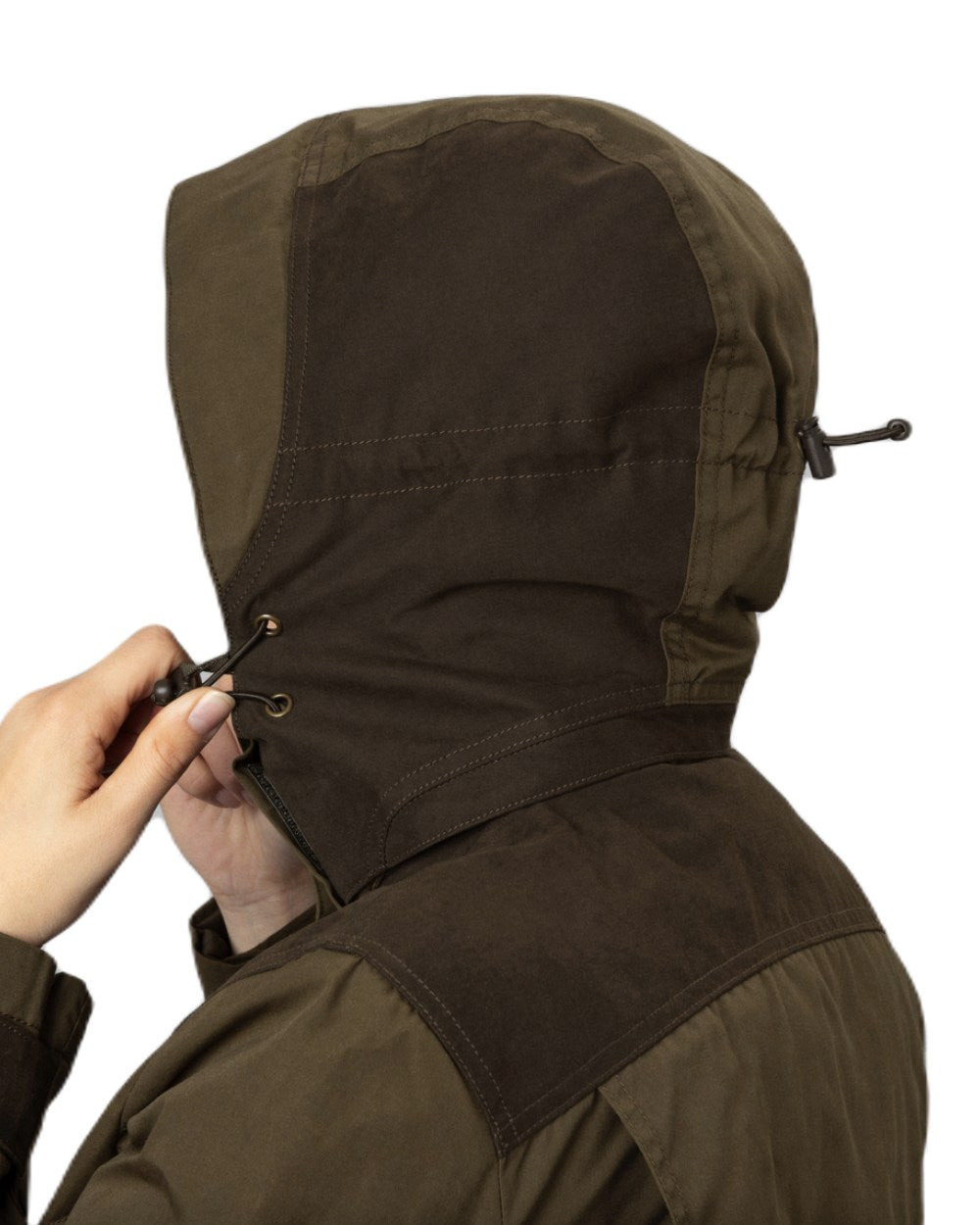 Pine Green Grizzly Brown Coloured Seeland Key-Point Kora Jacket on white background 