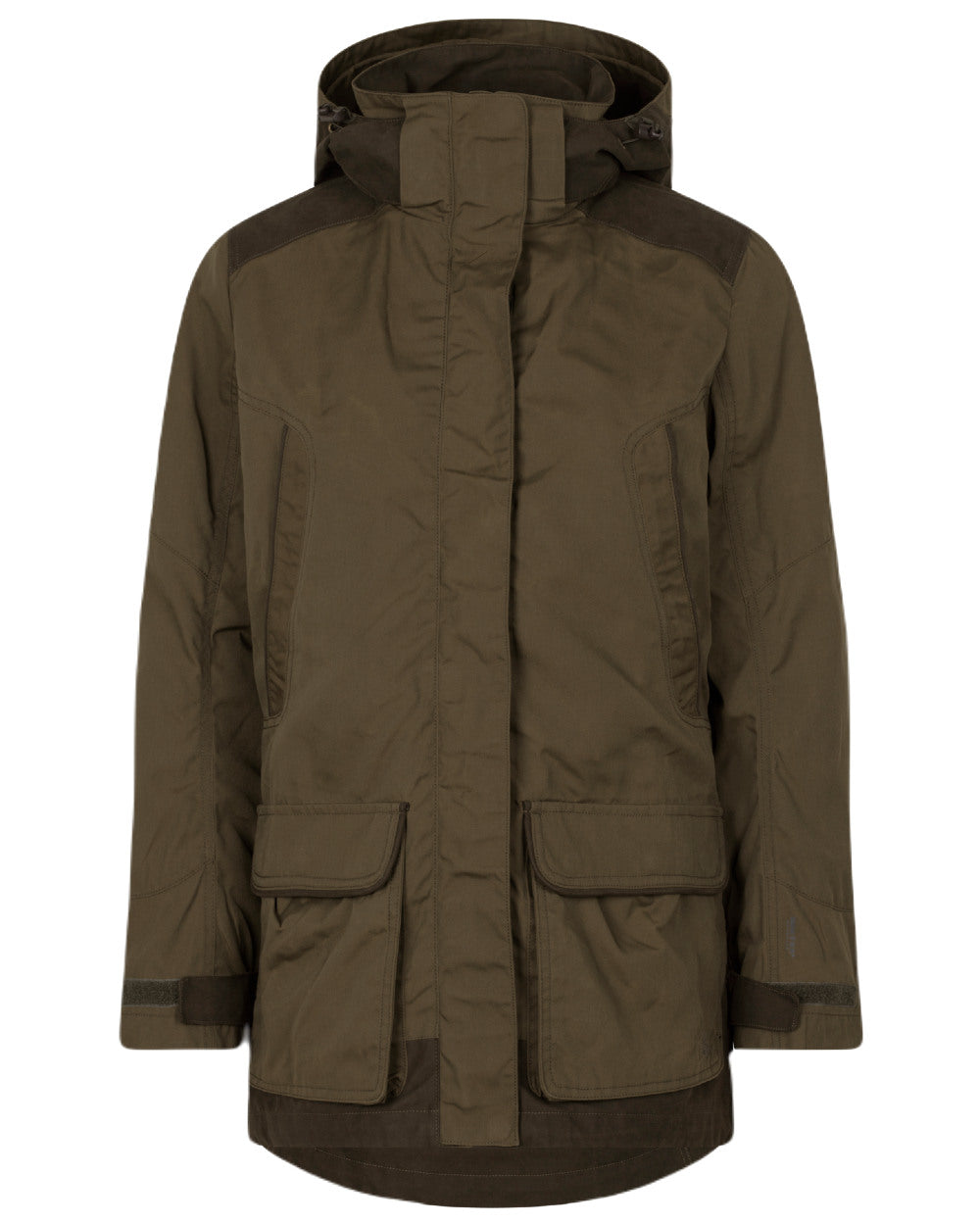 Pine Green Grizzly Brown Coloured Seeland Key-Point Kora Jacket on white background 